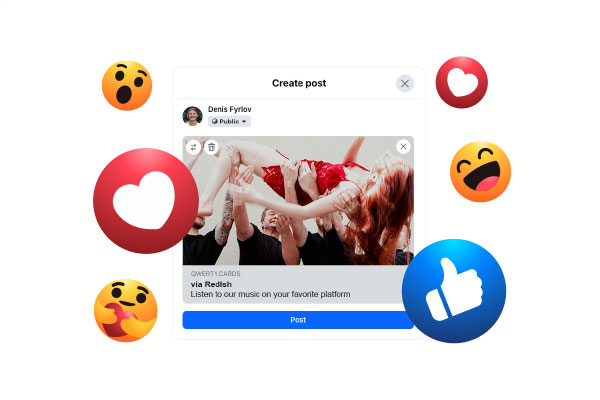 Share and track your music card